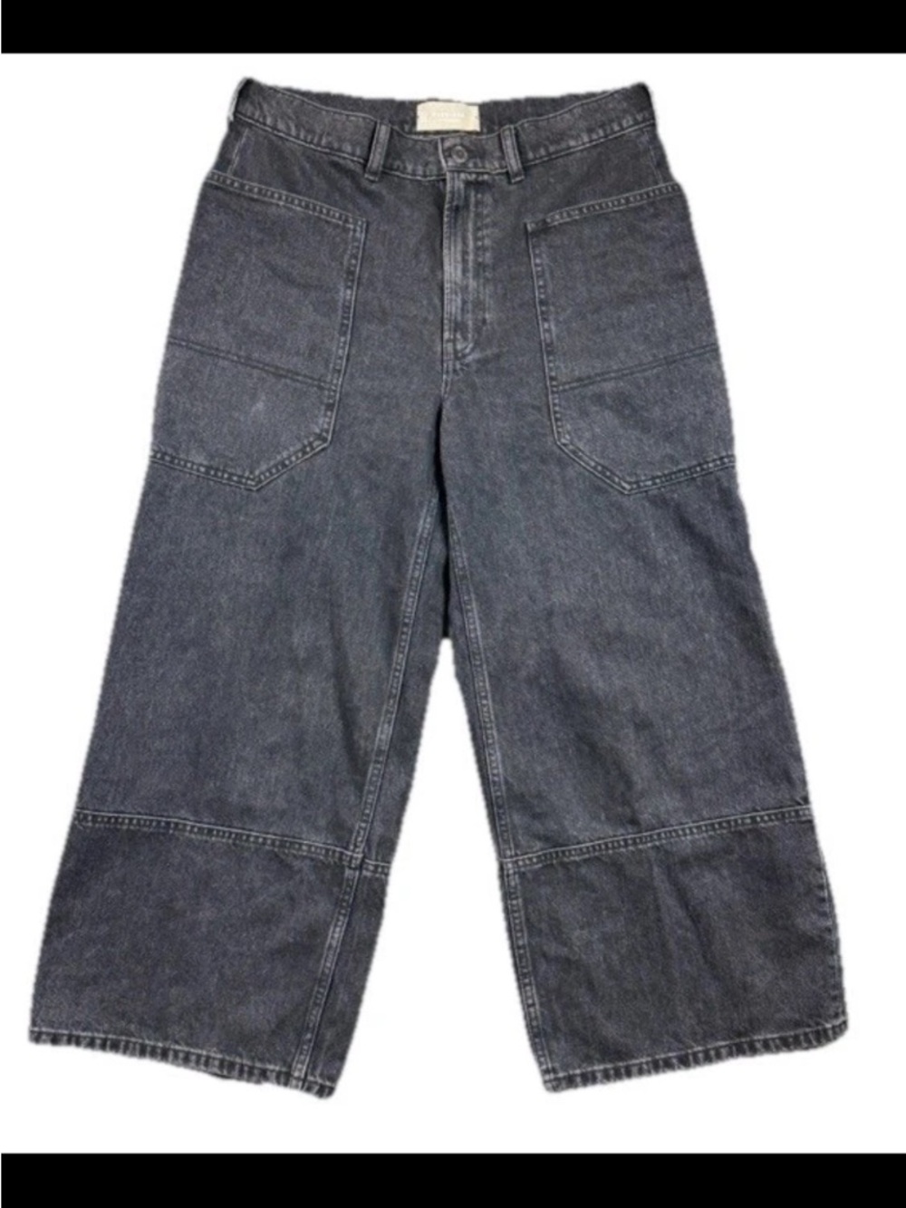 Everlane the Way High Gardener Cropped Wide-Leg Jeans, Medium Wash -SZ 30R